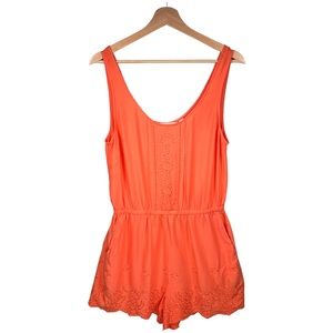 Lauren Conrad Peach Romper w/ Pockets Size 10